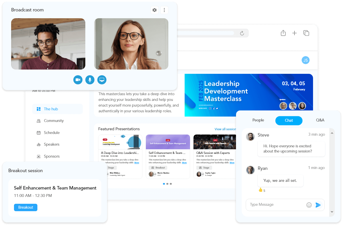 Attendee hub to delight your remote audience