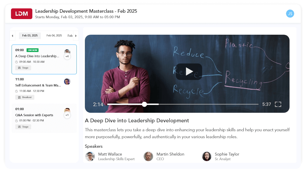 Connect virtual & in-person audience togetger