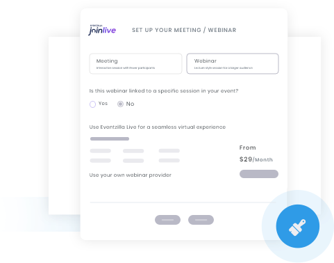 Integrate seamlessly with webinar, live streaming platforms