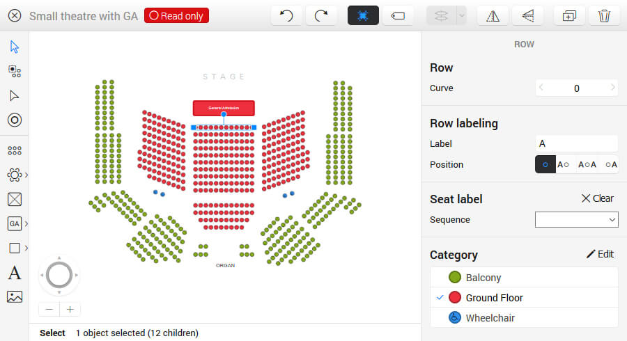 Reserved seating for events